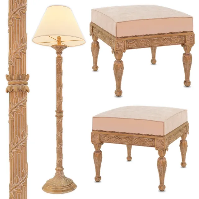 furniture – Floor lamp and the couch Roberto Giovannini 3D Model