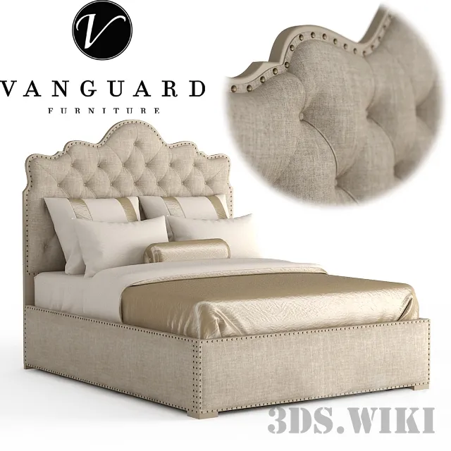 furniture – Flora Queen Bed by Vanguard Furniture 3D Model furniture – Flora Queen Bed by Vanguard Furniture 3D Model