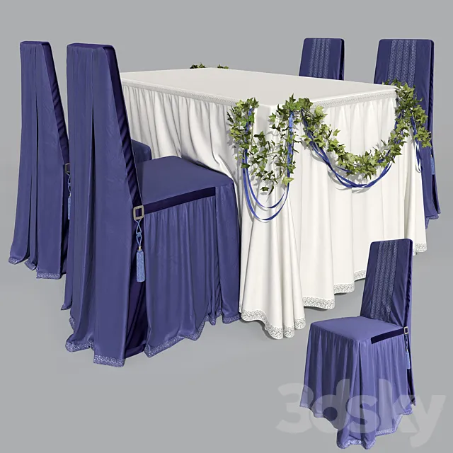 Furniture for a banquet 2 3DModel