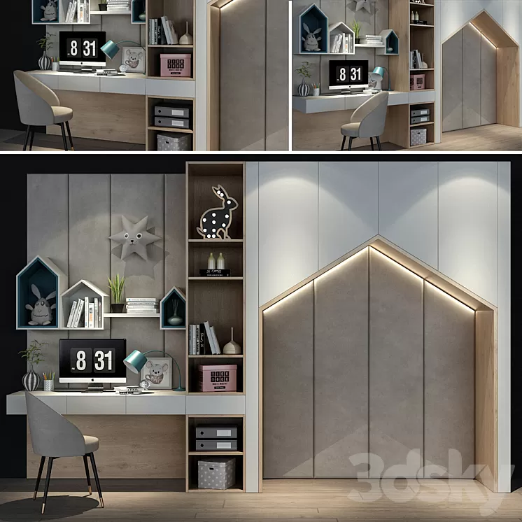 Furniture for a children 0137 3D Model Furniture for a children 0137 3D Model