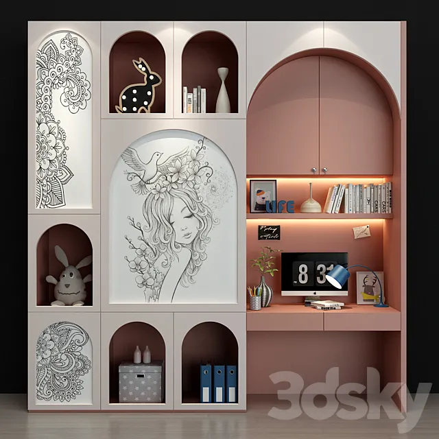 Furniture for a children 0161 3D Model