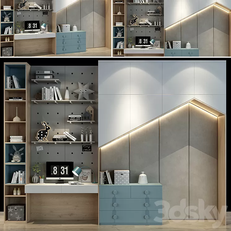 Furniture for a children 0245 3D Model Furniture for a children 0245 3D Model