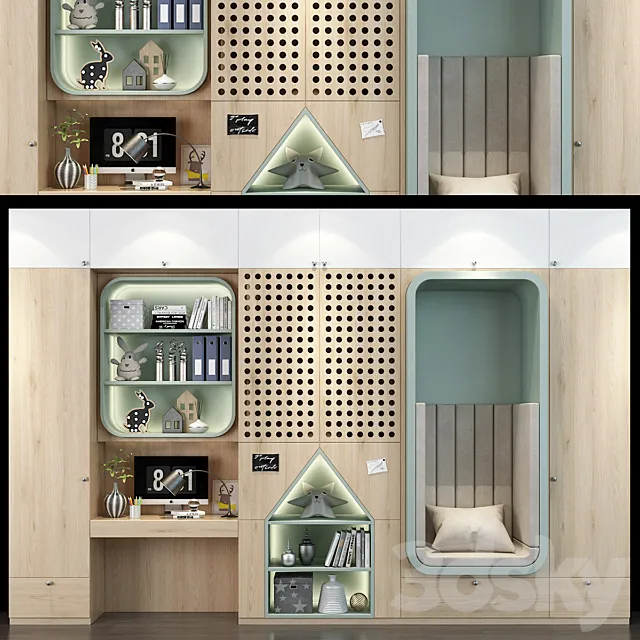 Furniture for a children 0298 3D Model