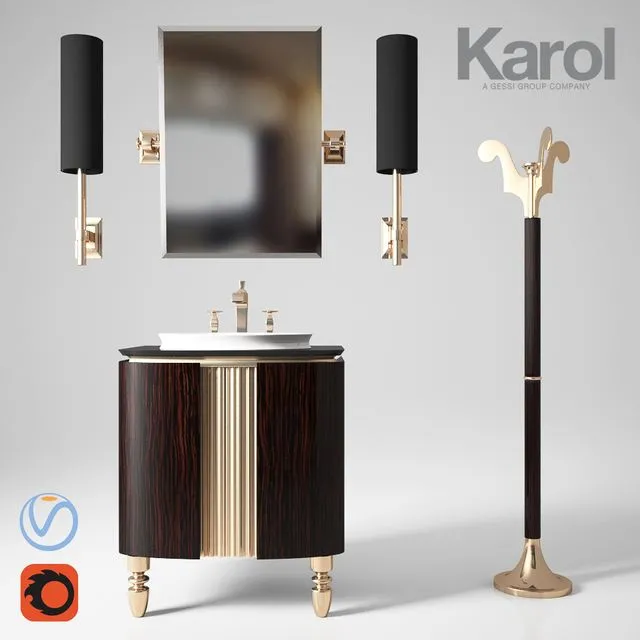 Furniture for bathrooms Karol Bania 3D Model Furniture for bathrooms Karol Bania 3D Model