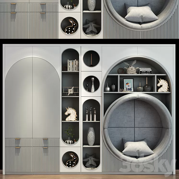 Furniture for children 0575 3D Model Free Download - 3DSKY Decor Helper