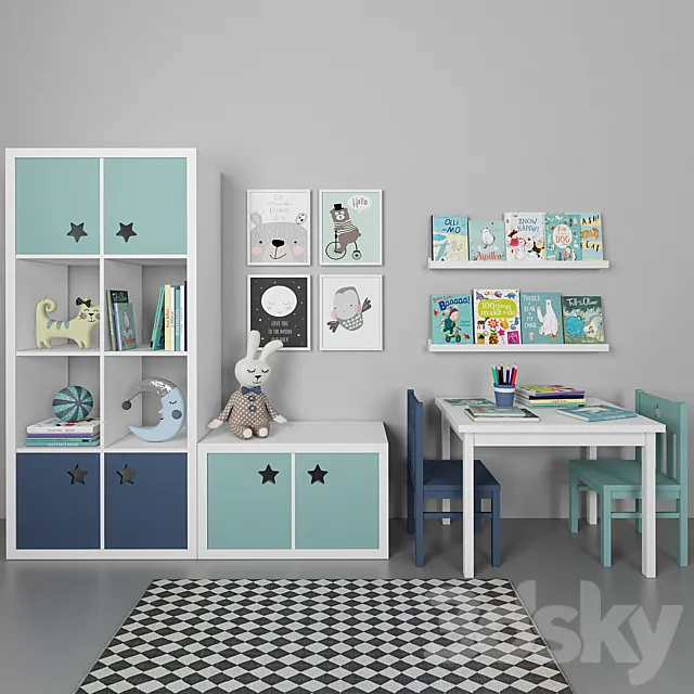 Furniture for children 3DModel Furniture for children 3DModel