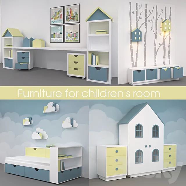 Furniture for children’s room. furniture for children’s room 3DModel