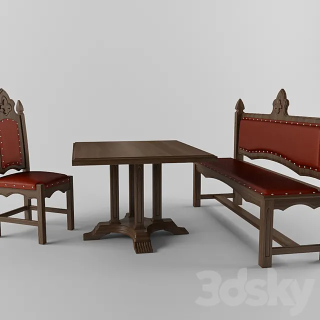 Furniture for restaurants 3D Model Furniture for restaurants 3D Model