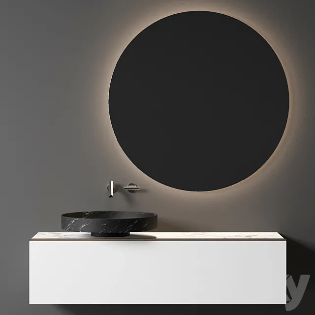 Furniture for washbasin Falper Eccentrico 3D Model Furniture for washbasin Falper Eccentrico 3D Model