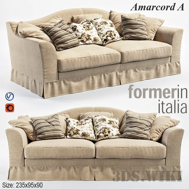 furniture – Formerin Amarcord A sofa 3D Model furniture – Formerin Amarcord A sofa 3D Model