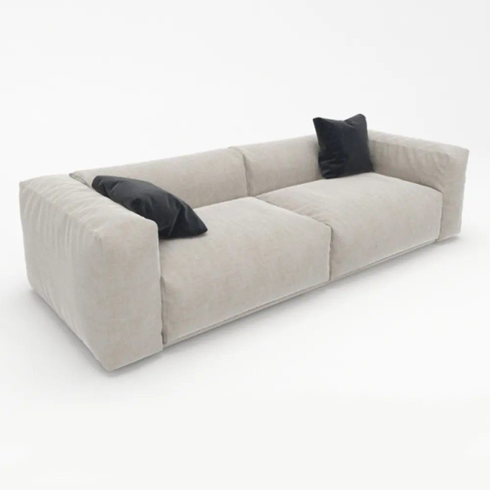 furniture – Four-seater fluffy sofa 3D Model