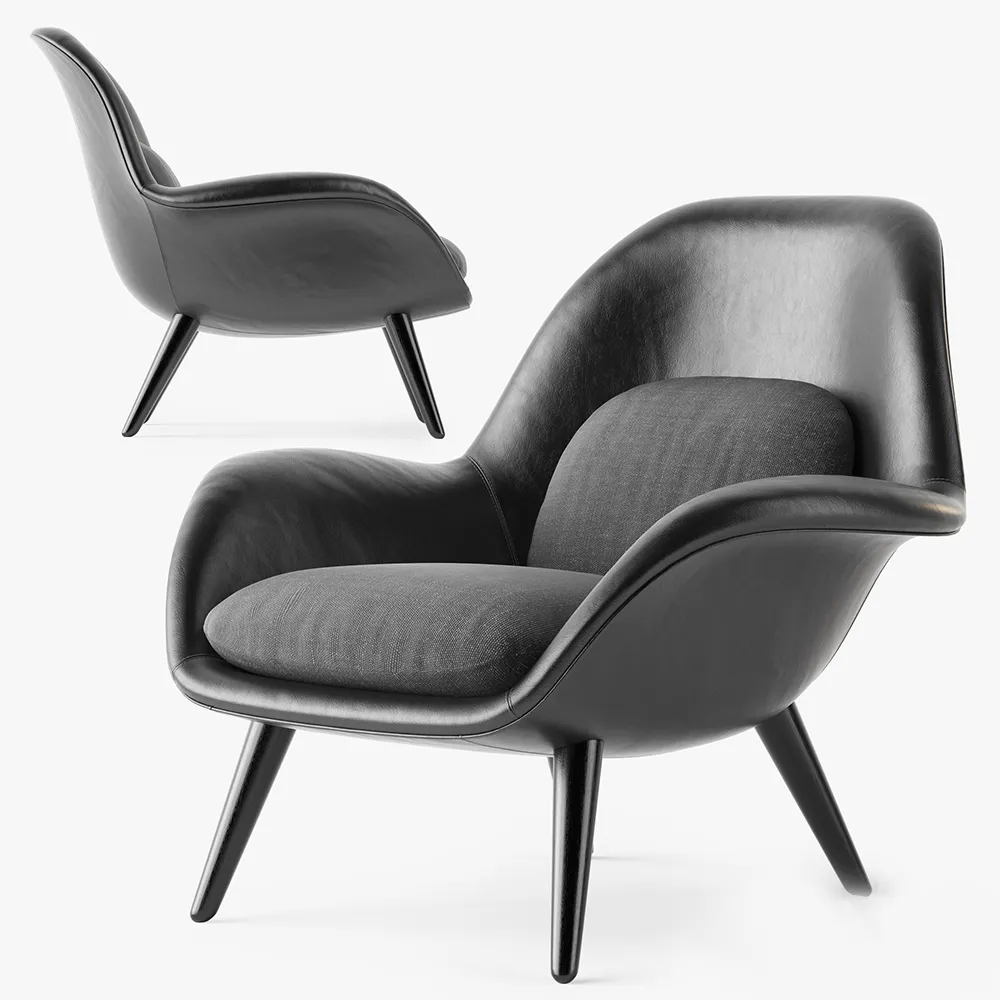 furniture – Fredericia Swoon armchair 63 3D Model