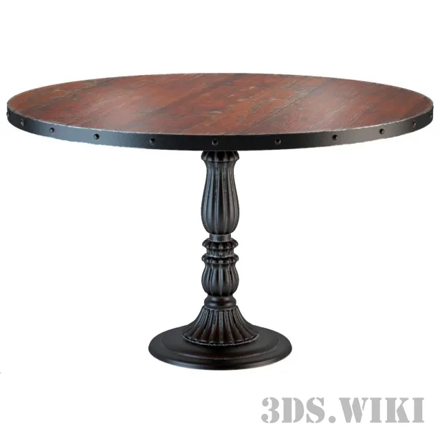 furniture – French dining table Soda Fountain 3D Model