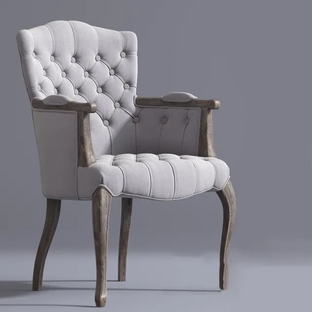 furniture – French Victorian style chair 3D Model