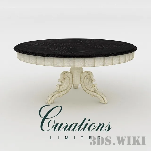 furniture – FRENCH VINTAGE ROUND TABLE FROM CURATIONS LIMITED 3D Model