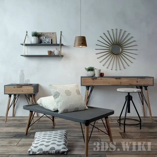 furniture – Furniture set by Lene Bjerre 3D Model