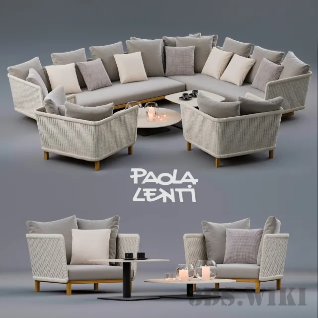 furniture – Furniture set Paola Lenti Sabi 3D Model