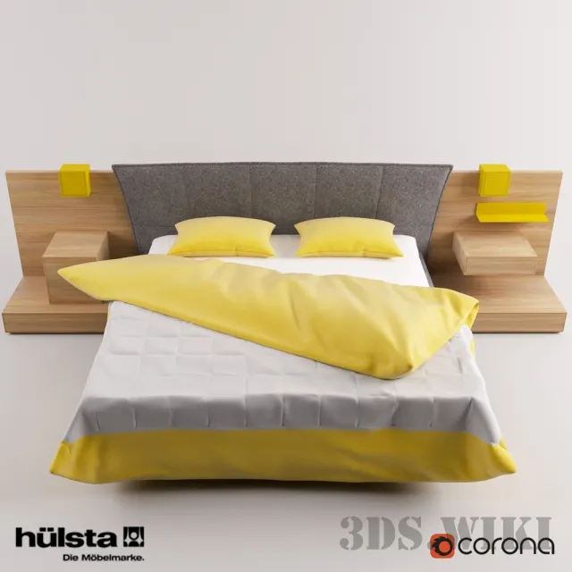 furniture – German bed LUNIS Hulsta 3D Model