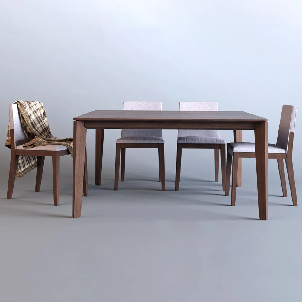 furniture – Grace table with chairs 08 3D Model