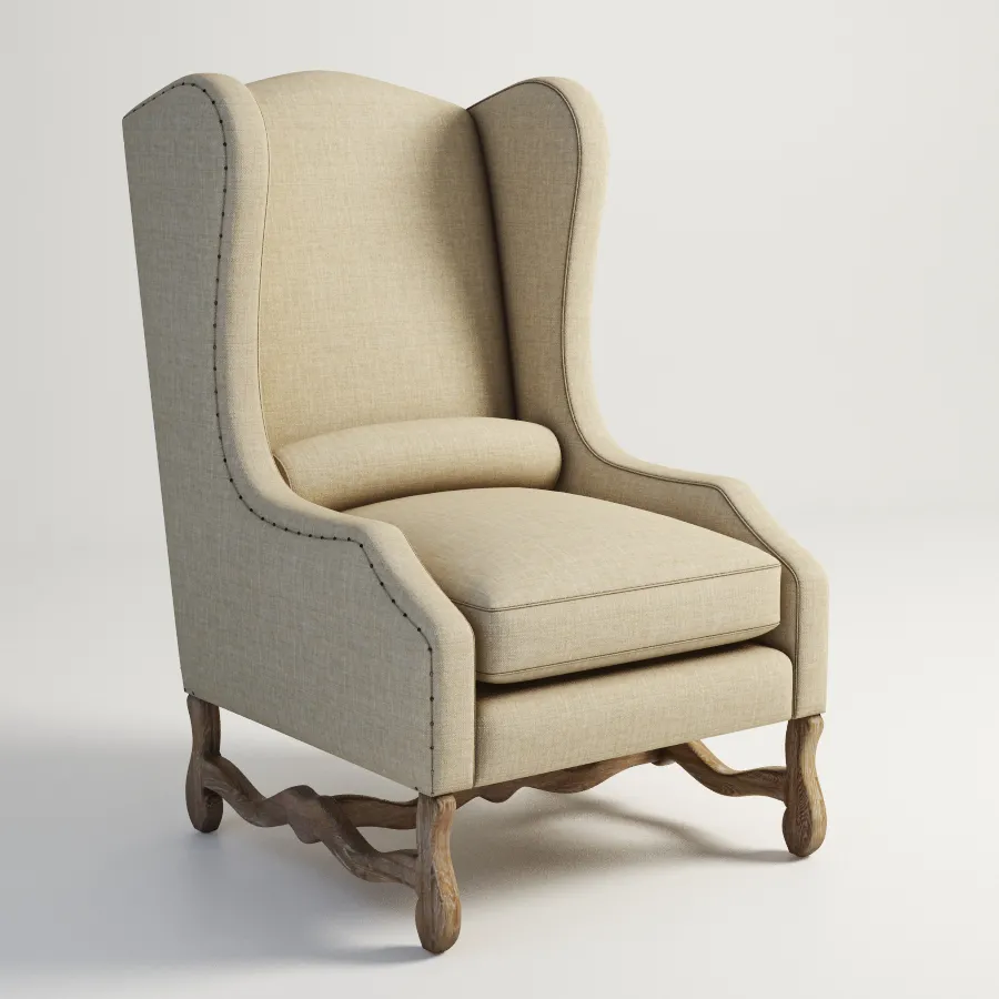 furniture – Gramercy Home La Manche armchair 602.002-F01 3D Model