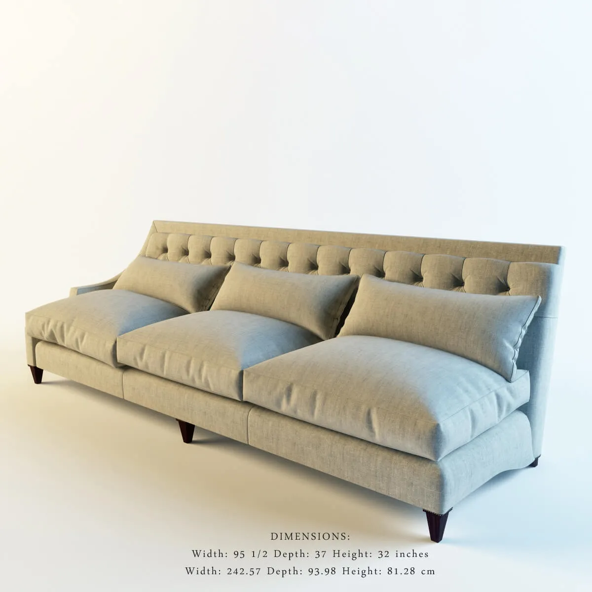 furniture – Gray sofa 896 3D Model