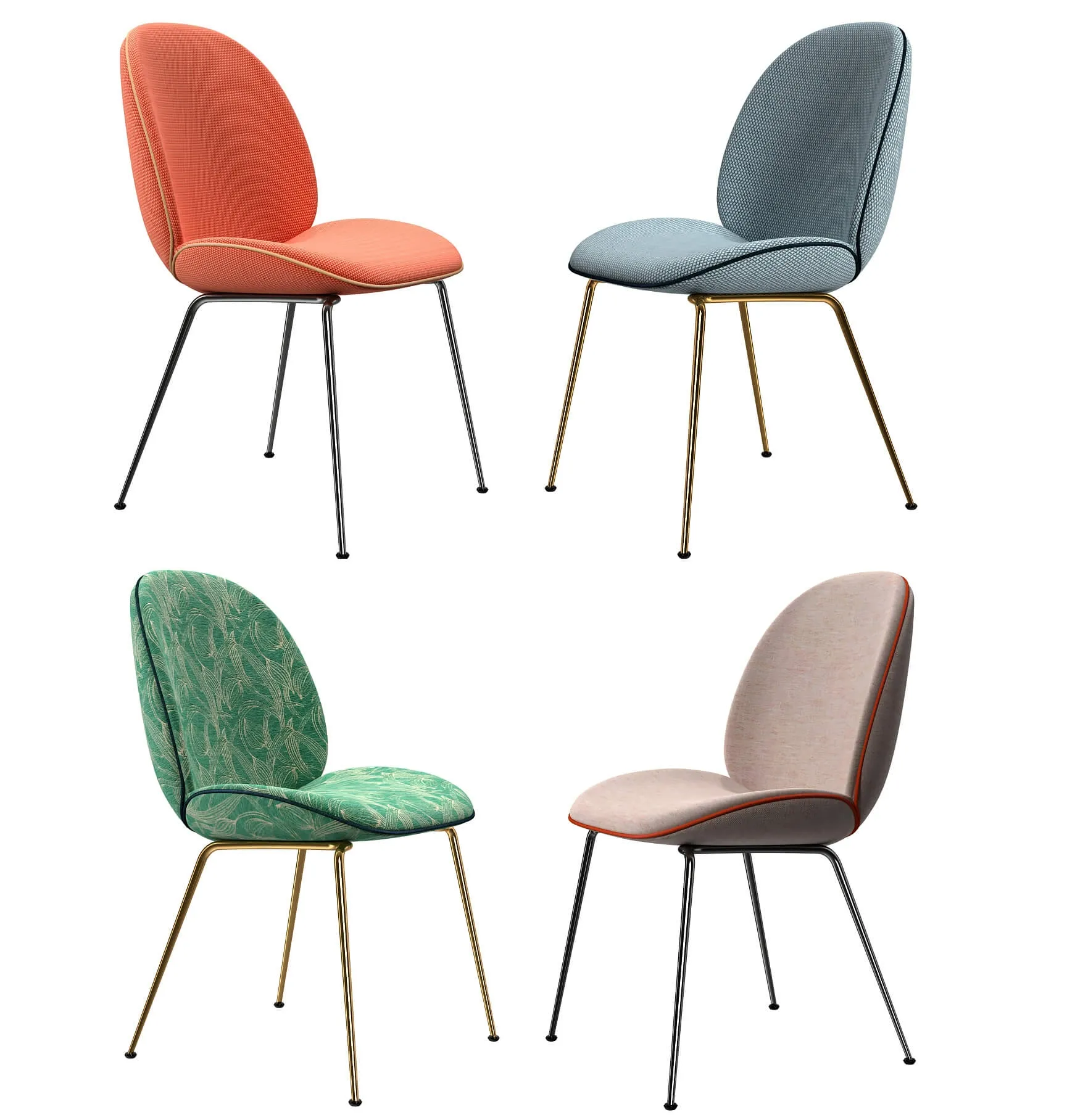 furniture – Gubi Beetle chairs 6 3D Model