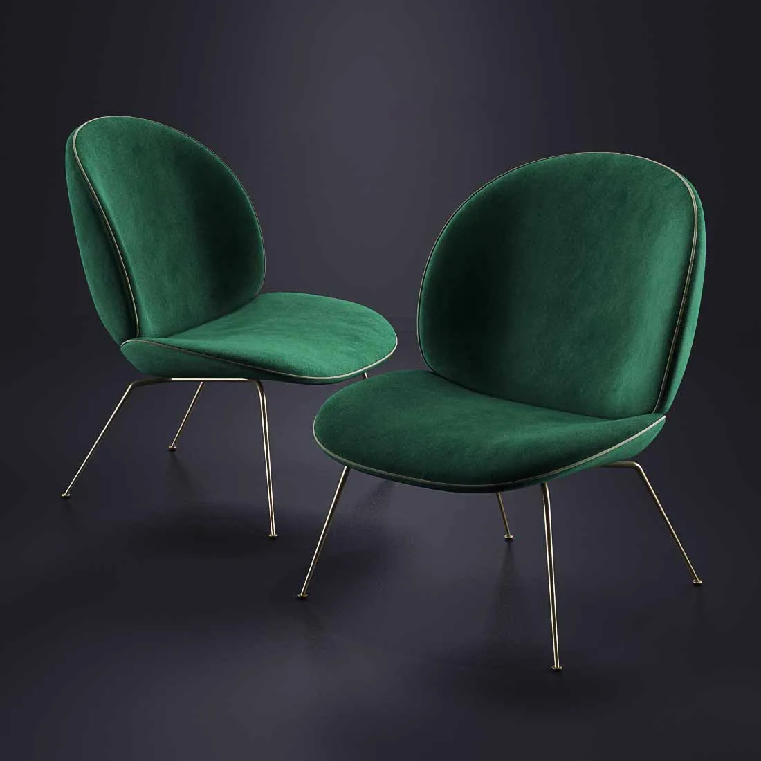 furniture – Gubi Beetle lounge chair 3D Model