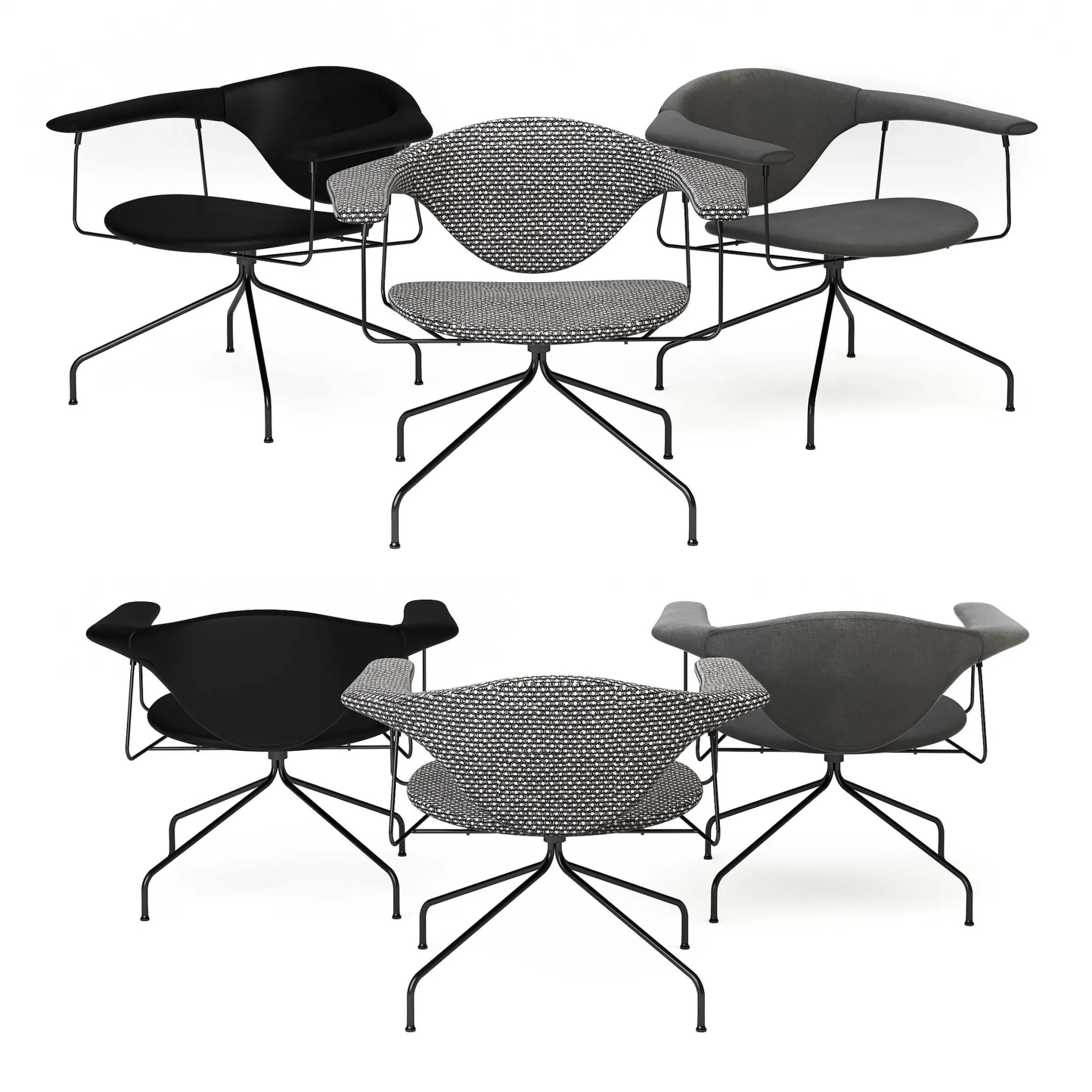 furniture – Gubi Masculo swivel lounge chair 3D Model