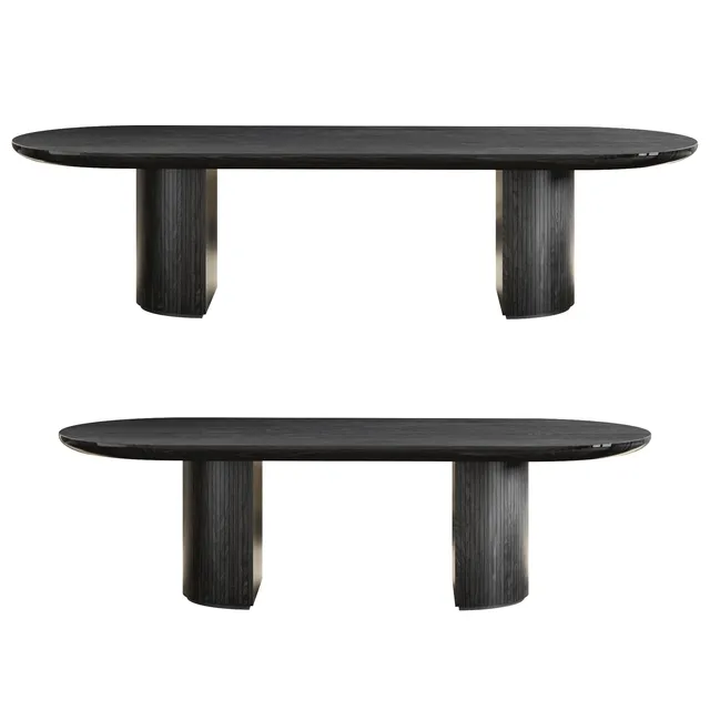furniture – GUBI Moon dining table – Rectangular 3D Model