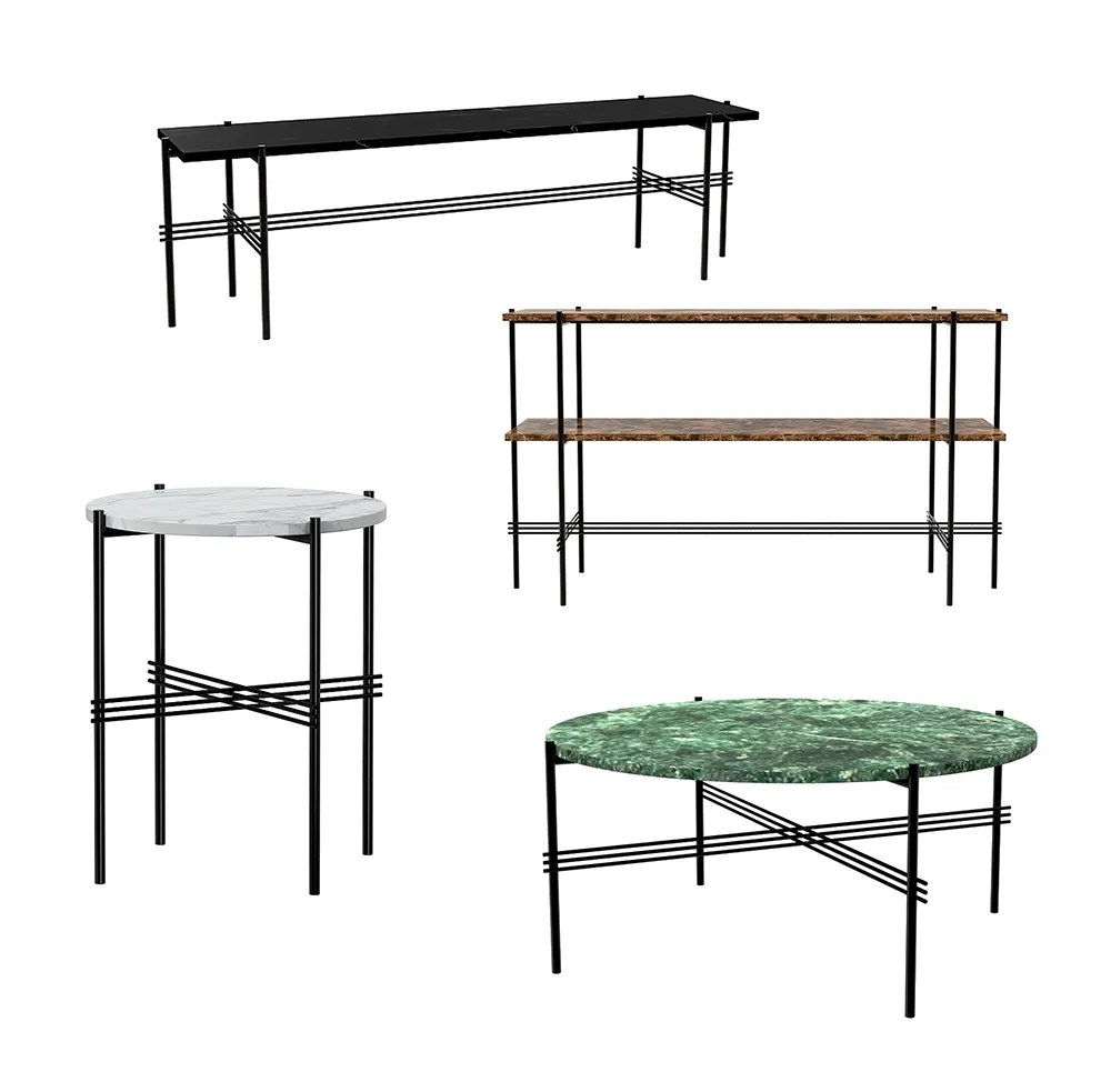 furniture – Gubi TS table set 3D Model