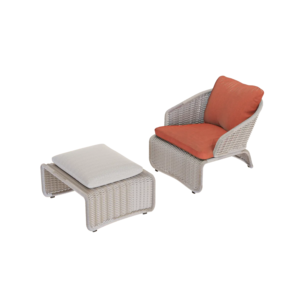 furniture – Halley Outdoor armchair and table 3D Model
