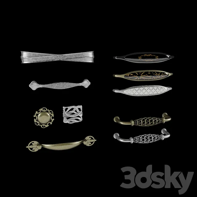 Furniture handles Giusti. Ferretto. Juliani 3DModel