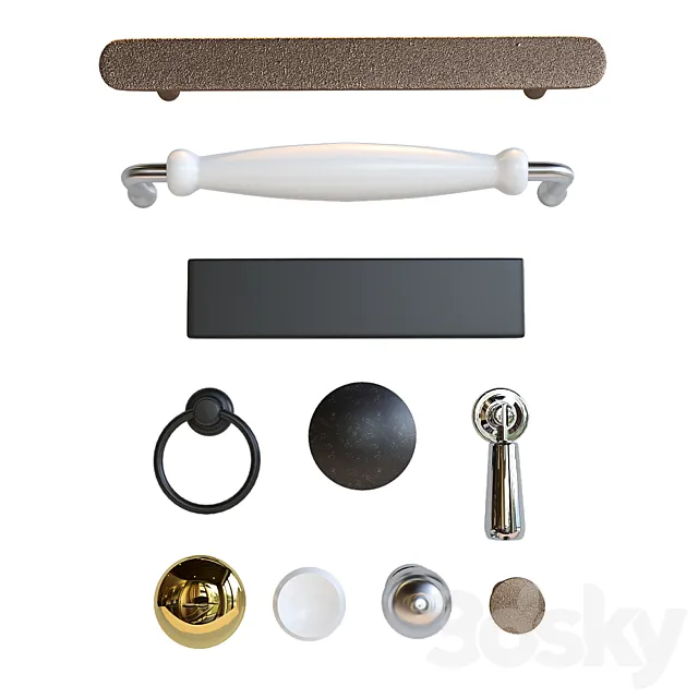 Furniture handles Ikea 3D Model