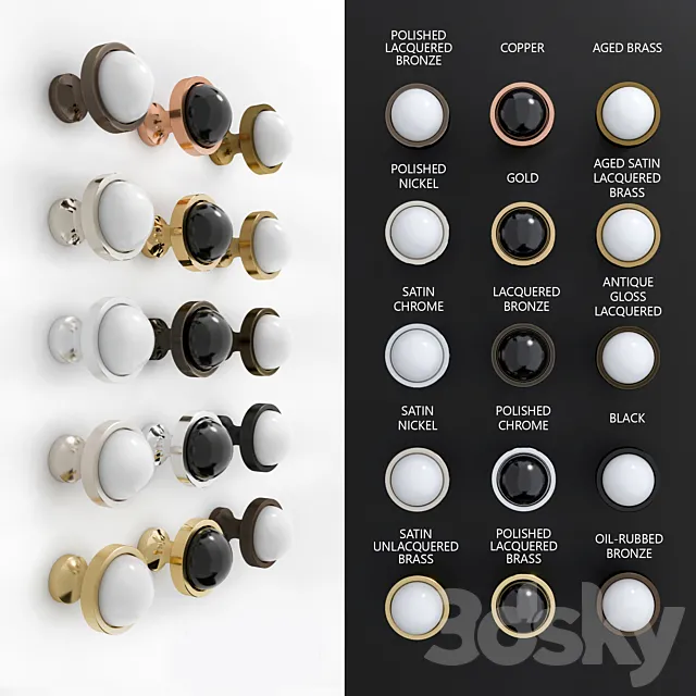 Furniture handles M13 from Knob House 3D Model Furniture handles M13 from Knob House 3D Model