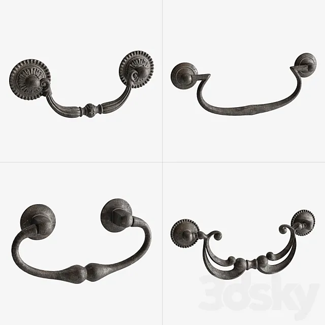 Furniture Handles vol.2 3D Model Furniture Handles vol.2 3D Model
