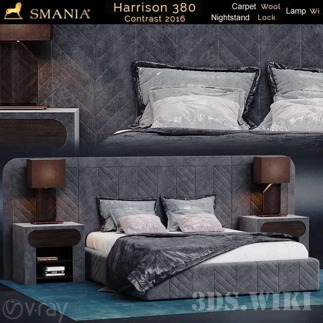furniture – Harrison 380 Smania bed 3D Model furniture – Harrison 380 Smania bed 3D Model