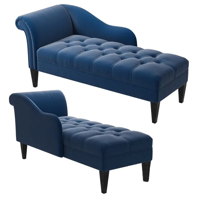 furniture – Harrison Tufted chaise lounge midnight blue 3D Model furniture – Harrison Tufted chaise lounge midnight blue 3D Model