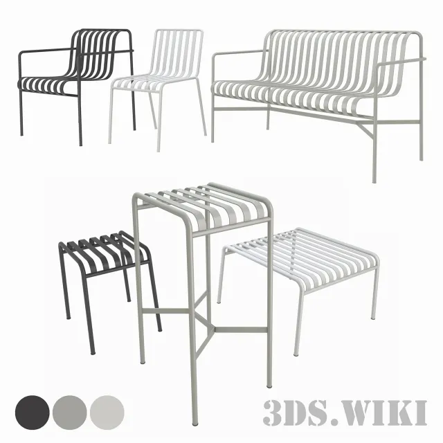 furniture – HAY Palissade Outdoor Furniture 3D Model furniture – HAY Palissade Outdoor Furniture 3D Model