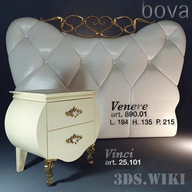 furniture – Headboard of Bed Venere 890.01 Bova and Bedside table Vinci 25.101 Bova 3D Model furniture – Headboard of Bed Venere 890.01 Bova and Bedside table Vinci 25.101 Bova 3D Model
