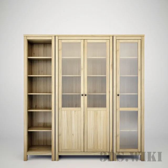 furniture – Hemnes Showcase cabinet 3D Model furniture – Hemnes Showcase cabinet 3D Model