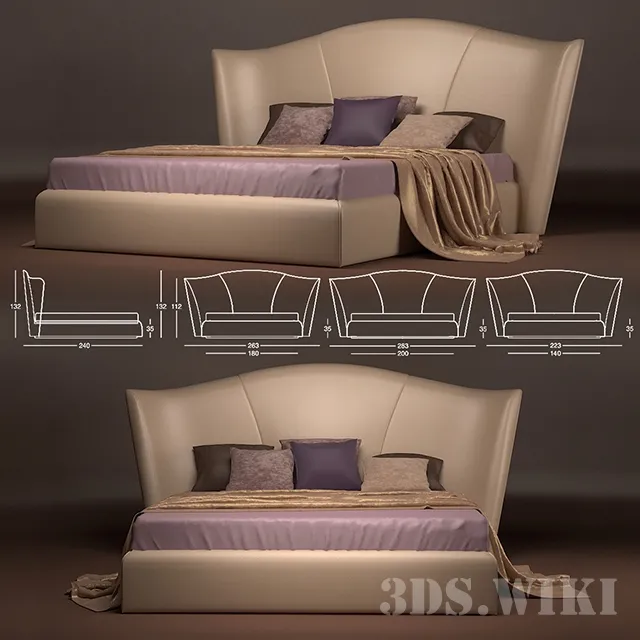 furniture – Heron Longhi bed 3D Model furniture – Heron Longhi bed 3D Model