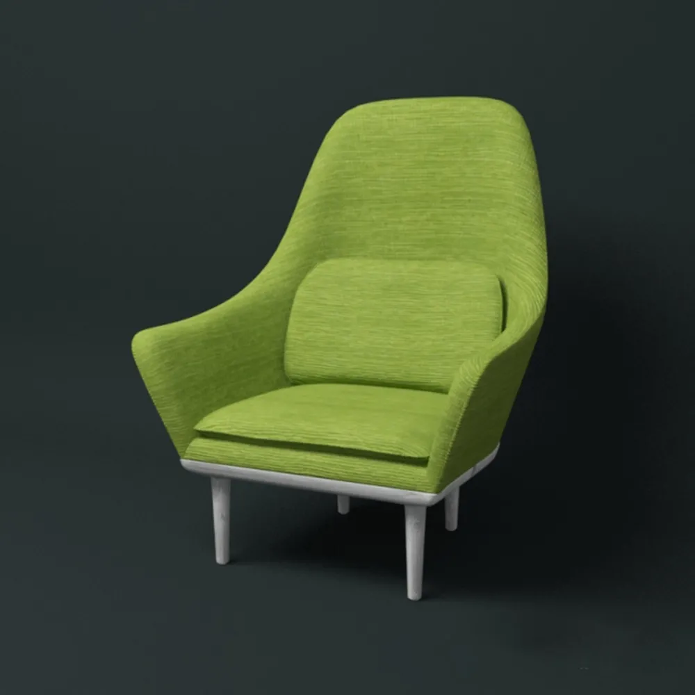 furniture – High back armchair Moon collection 3D Model