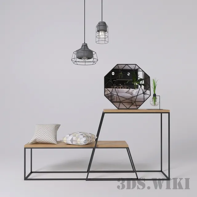 furniture – HORIZON console and bench set 3D Model furniture – HORIZON console and bench set 3D Model