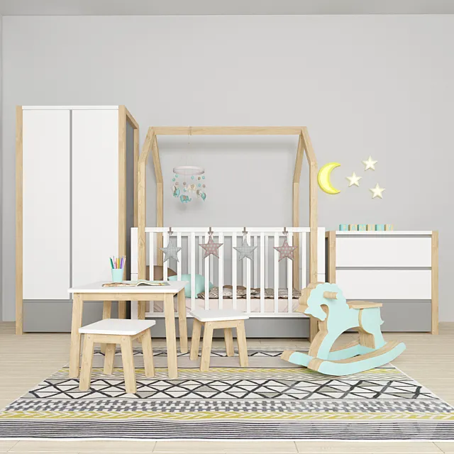 Furniture in the nursery Pinette Bellamy 3D Model
