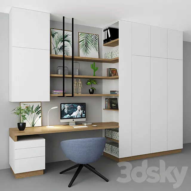 Furniture in the room teenager 3D Model Furniture in the room teenager 3D Model