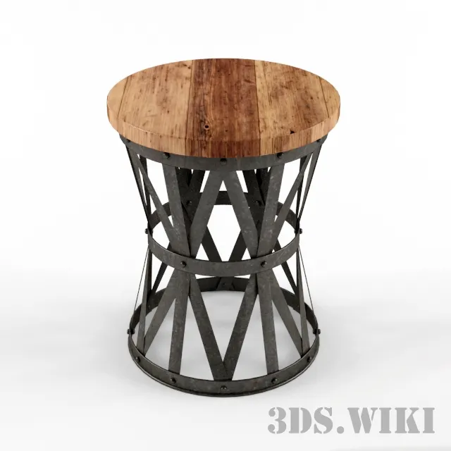 furniture – Industrial chair – barrel 3D Model