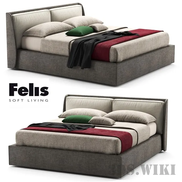 furniture – Italian soft bed Felis Kevin 3D Model furniture – Italian soft bed Felis Kevin 3D Model