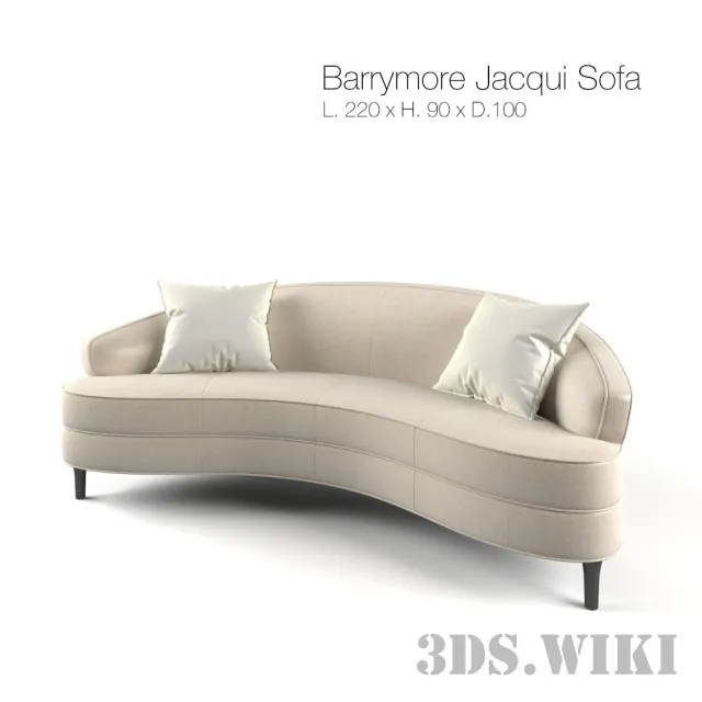 furniture – Jacqui Sofa by Barrymore Round Sofa 3D Model
