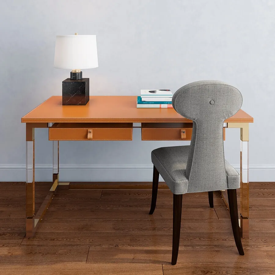 furniture – Jonathan Adler Jacques desk Vera dining chair 3D Model