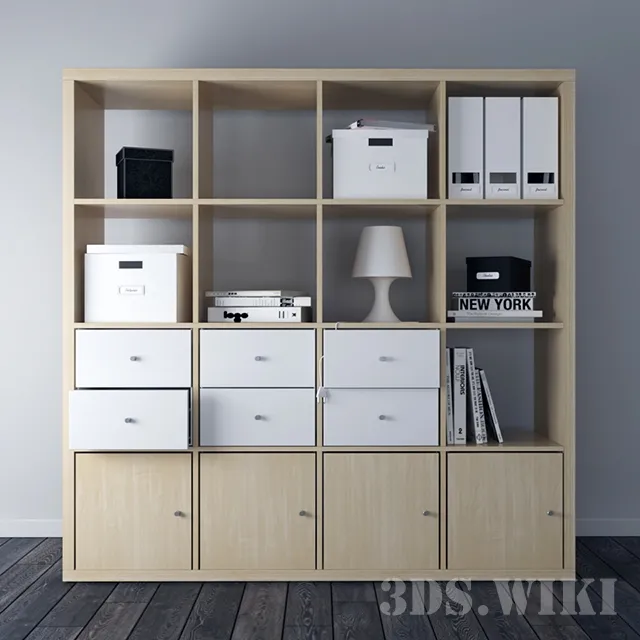 furniture – Kallax Birch Effect and Black-Brown 3D Model furniture – Kallax Birch Effect and Black-Brown 3D Model